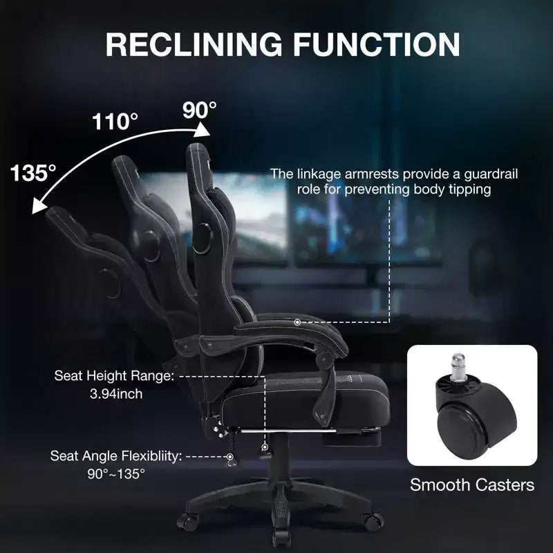 Chaise de jeu massante en tissu respirant