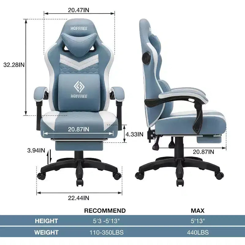 Chaise de jeu massante en tissu respirant