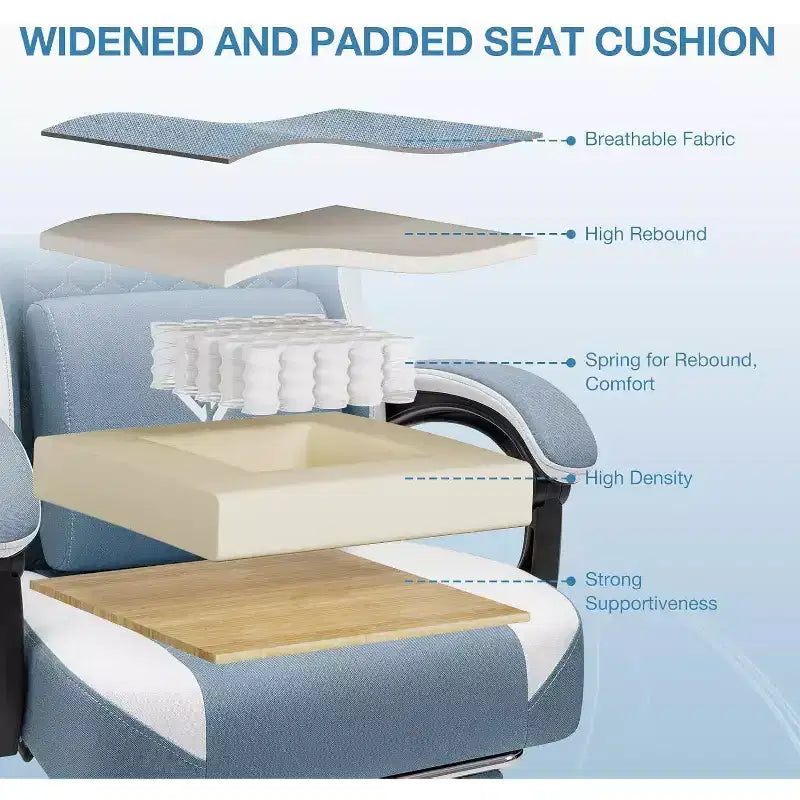 Chaise de jeu massante en tissu respirant