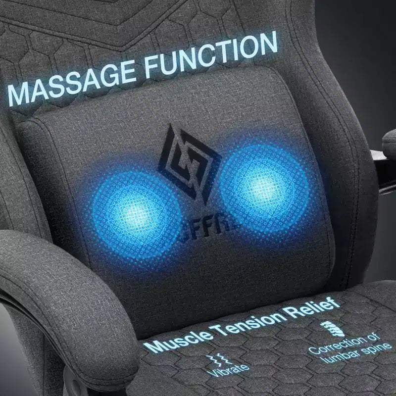 Chaise de jeu massante en tissu respirant