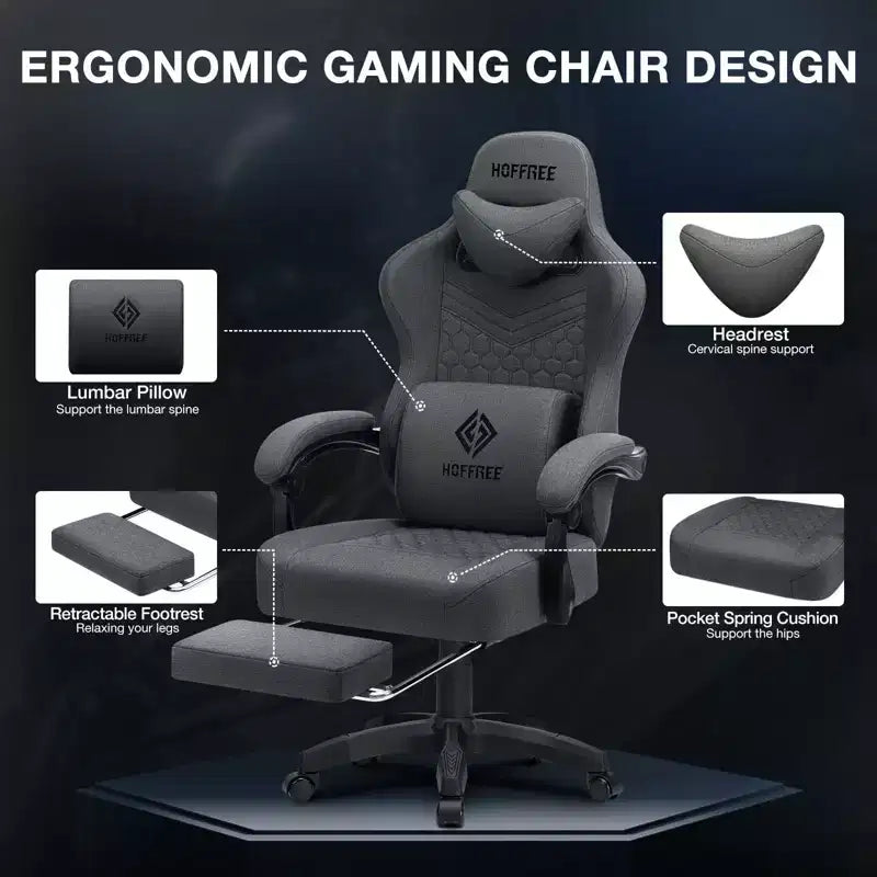 Chaise de jeu massante en tissu respirant