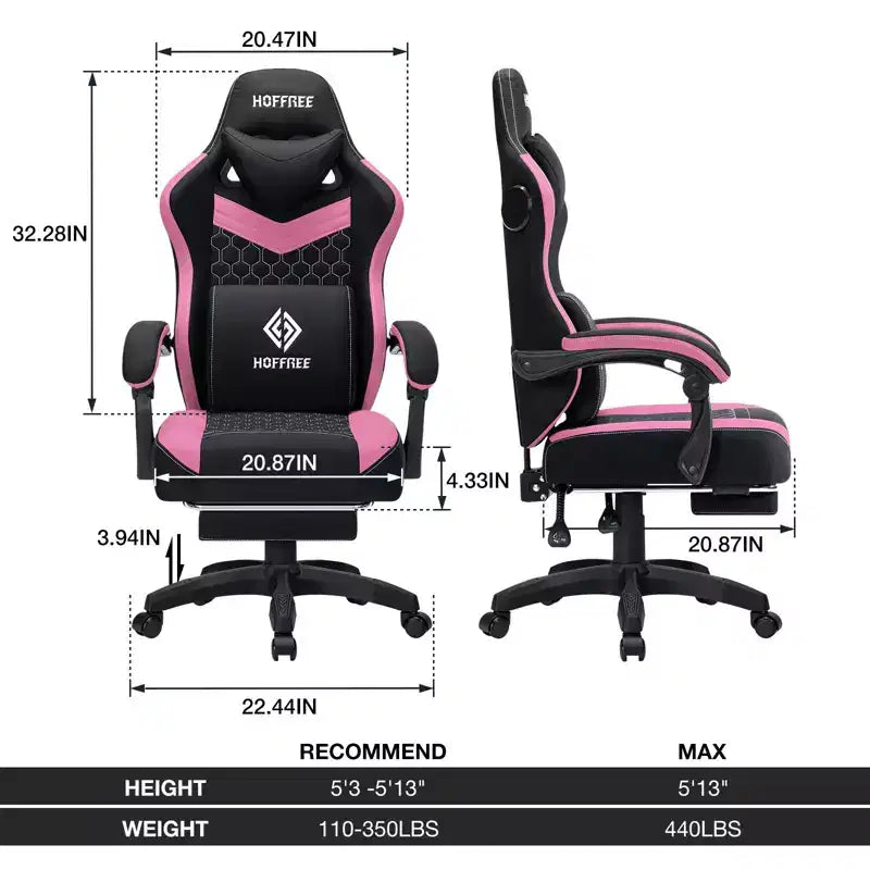 Chaise de jeu massante en tissu respirant
