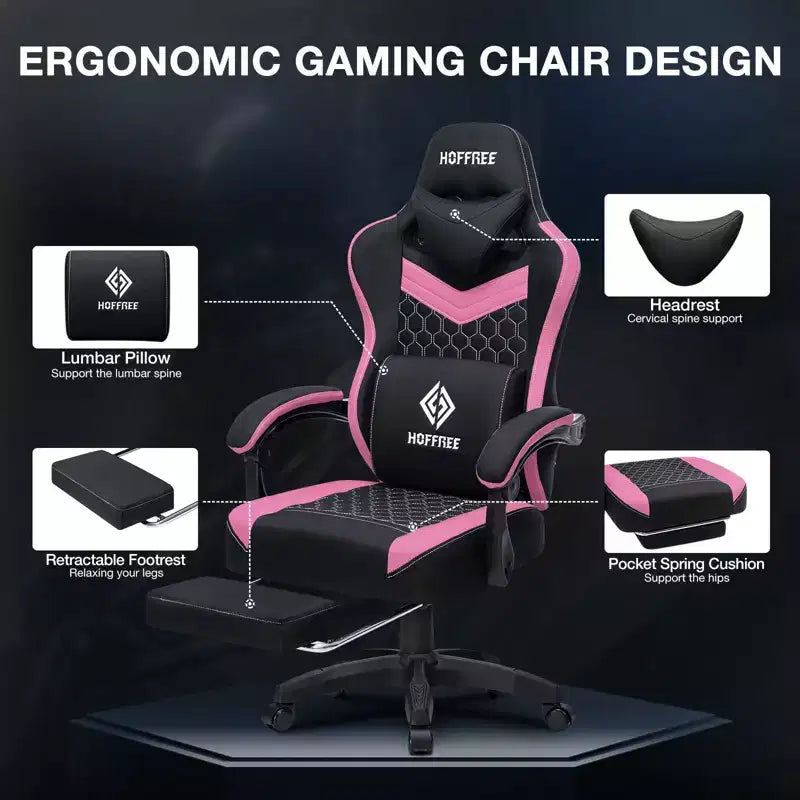 Chaise de jeu massante en tissu respirant