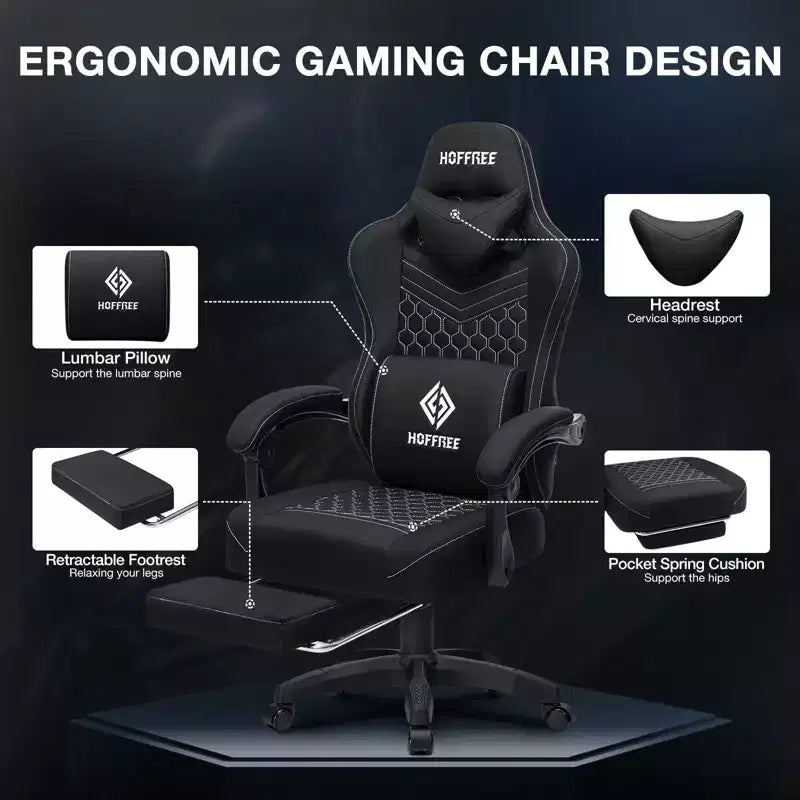 Chaise de jeu massante en tissu respirant