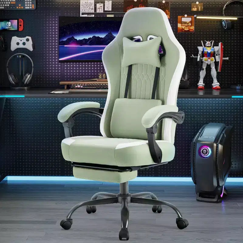 Chaise de bureau ergonomique avec accoudoirs rembourrés, chaise gaming