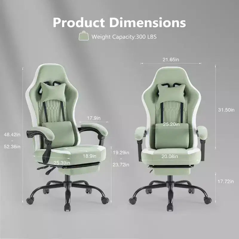 Chaise de bureau ergonomique avec accoudoirs rembourrés, chaise gaming