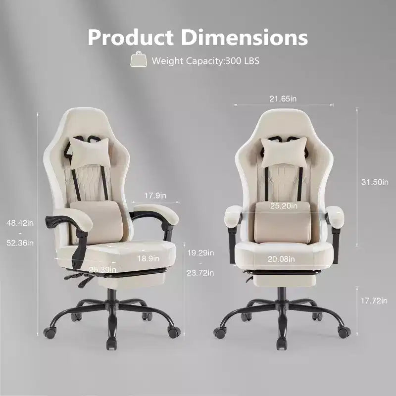 Chaise de bureau ergonomique avec accoudoirs rembourrés, chaise gaming