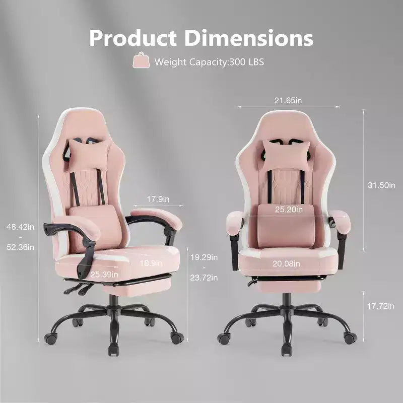 Chaise de bureau ergonomique avec accoudoirs rembourrés, chaise gaming