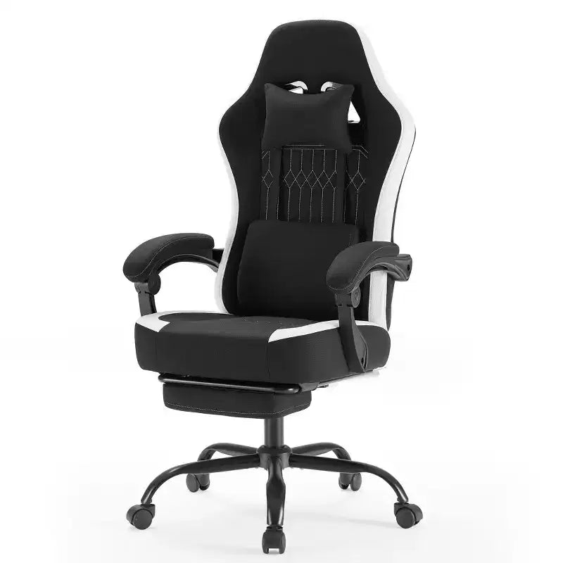 Chaise de bureau ergonomique avec accoudoirs rembourrés, chaise gaming