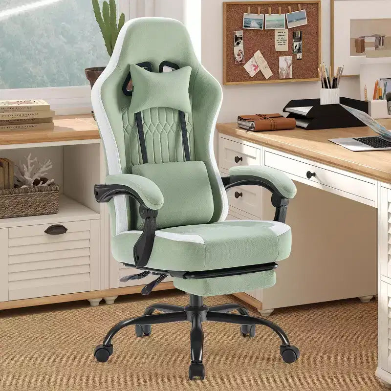 Chaise de bureau ergonomique avec accoudoirs rembourrés, chaise gaming