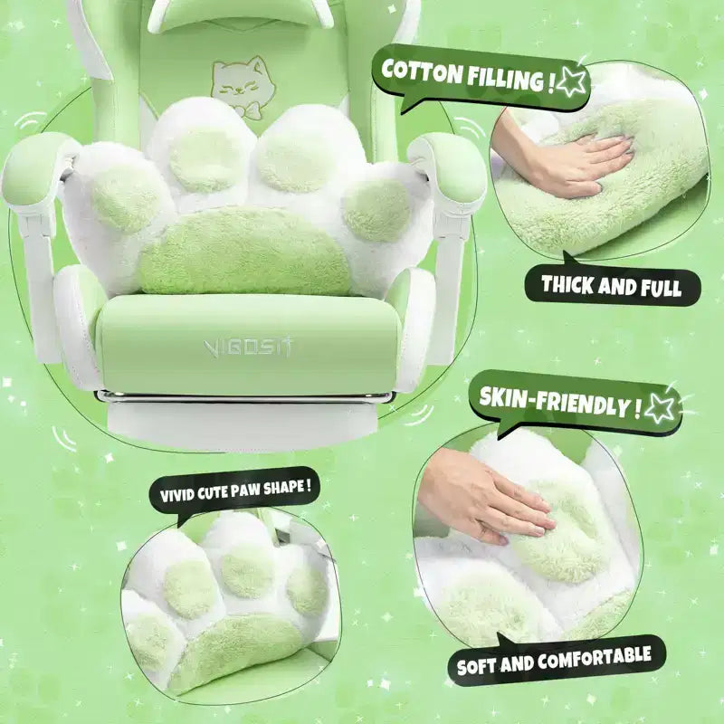 Fauteuil Gaming pivotant Chat, moderne et mignon