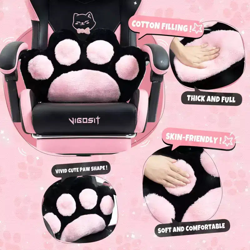 Fauteuil Gaming pivotant Chat, moderne et mignon