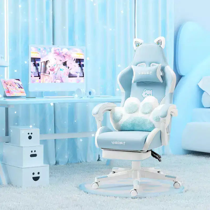 Fauteuil Gaming pivotant Chat, moderne et mignon