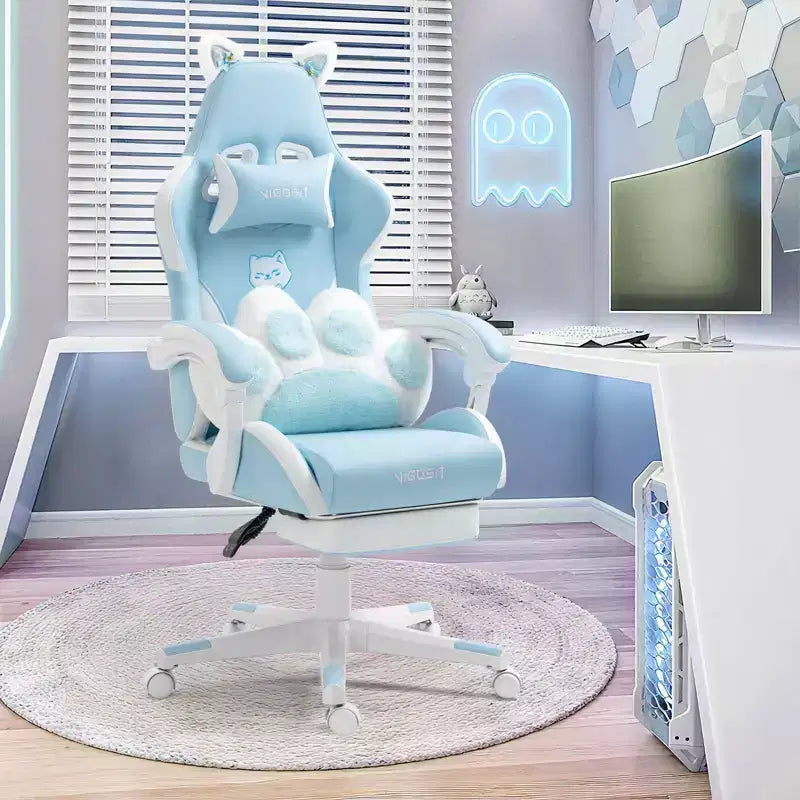 Fauteuil Gaming pivotant Chat, moderne et mignon