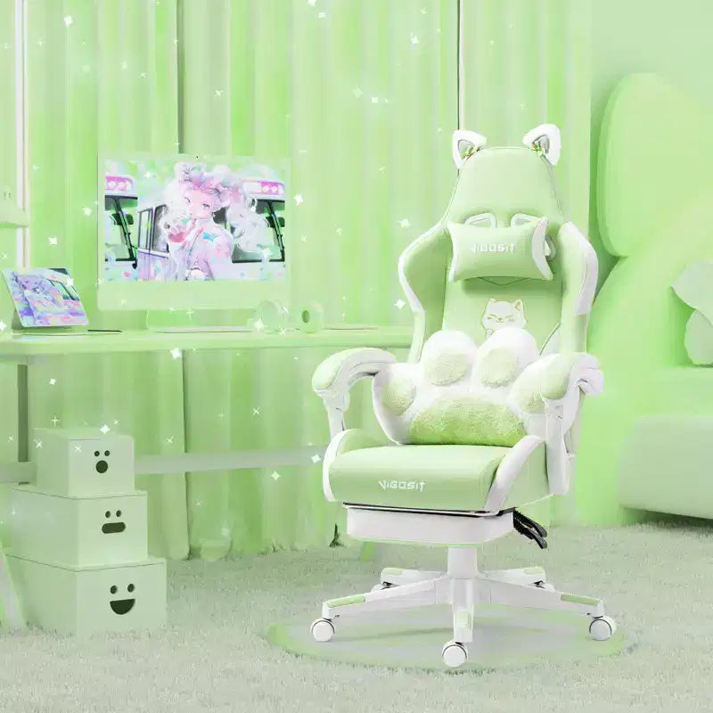 Fauteuil Gaming pivotant Chat, moderne et mignon
