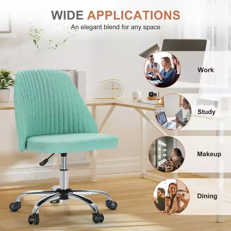 Chaise de bureau à roulettes pivotante en croisillons