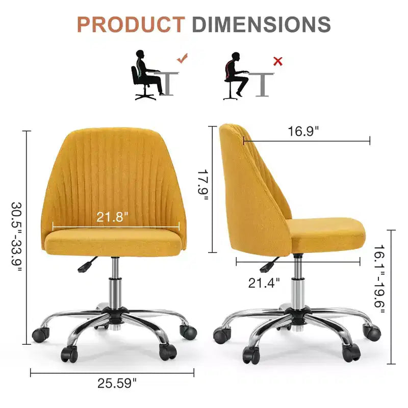 Chaise de bureau à roulettes pivotante en croisillons