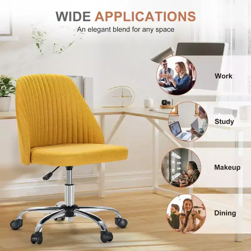 Chaise de bureau à roulettes pivotante en croisillons