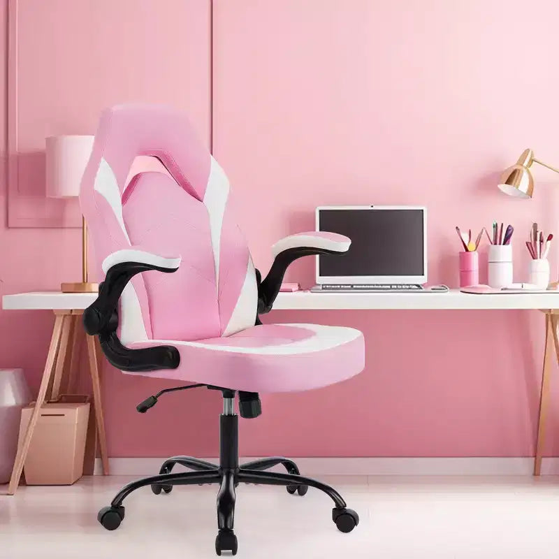 Fauteuil en cuir pivotant entrecroisé à roulettes