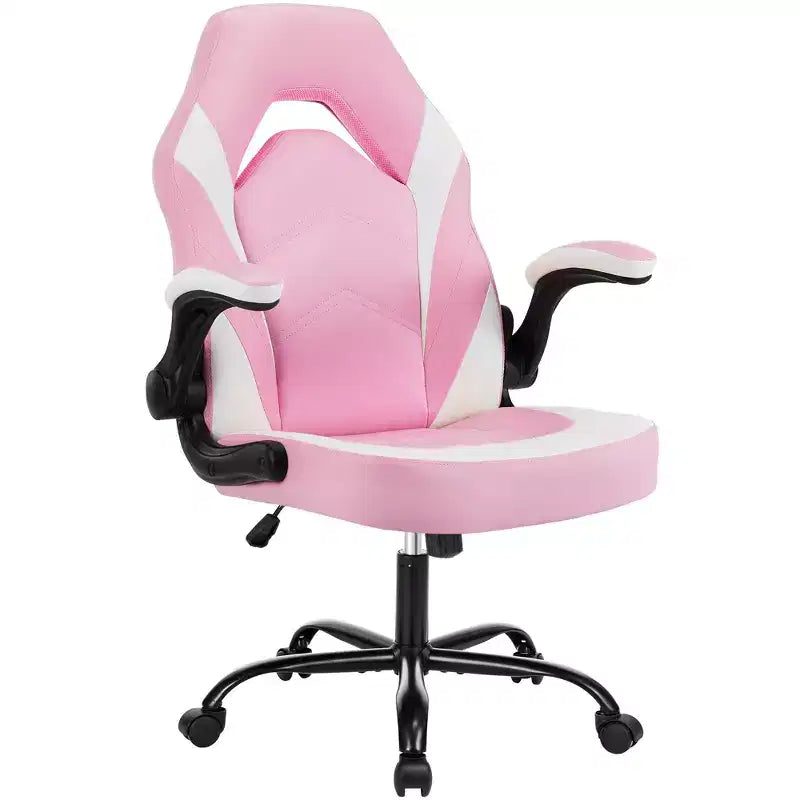 Fauteuil en cuir pivotant entrecroisé à roulettes