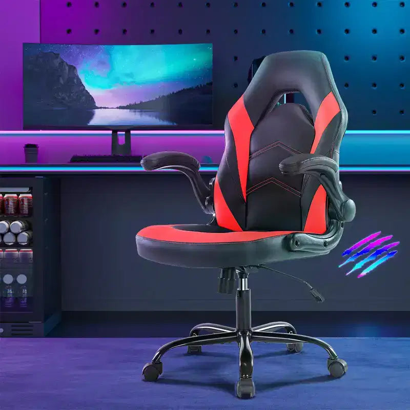 Fauteuil en cuir pivotant entrecroisé à roulettes