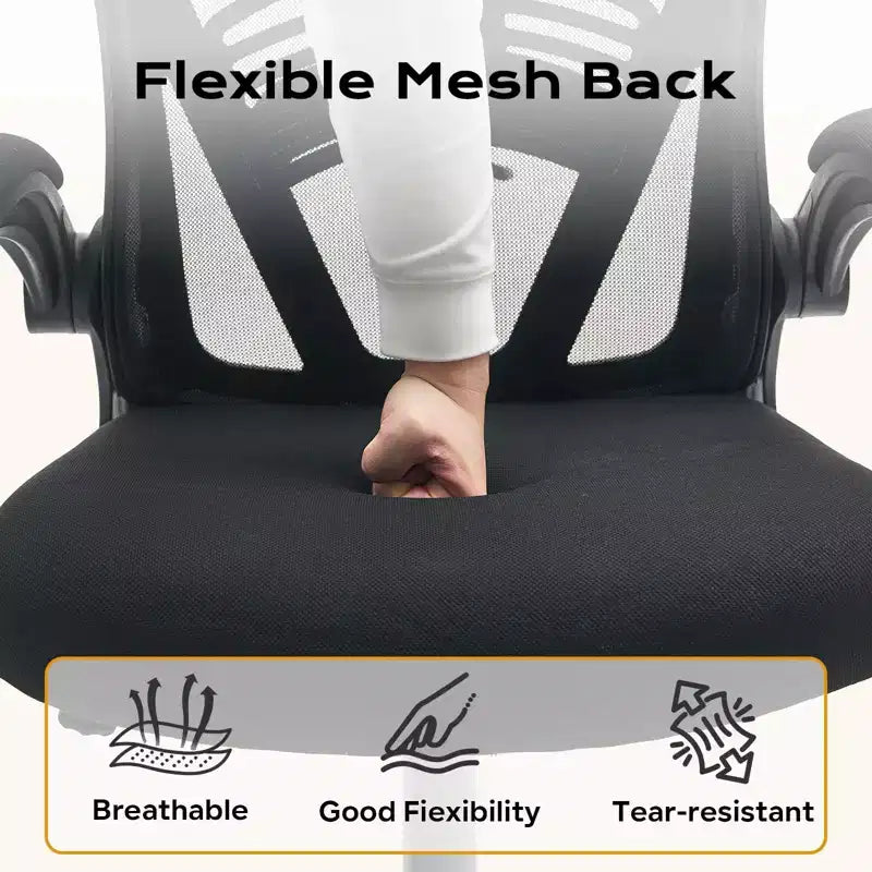 Chaise de bureau ergonomique, chaise de bureau d'ordinateur à dossier haut