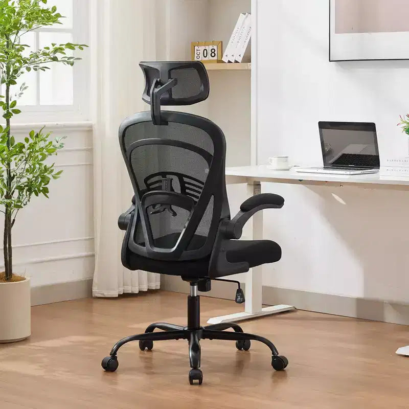 Chaise de bureau ergonomique, chaise de bureau d'ordinateur à dossier haut