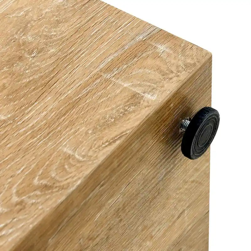 Table basse rectangulaire moderne avec base solide, table centrale en bois