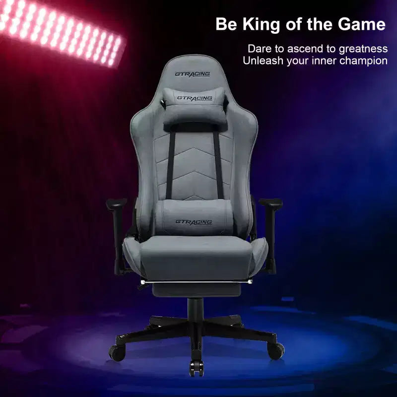 Chaise de bureau ergonomique avec repose-pieds - Fauteuil gamer inclinable