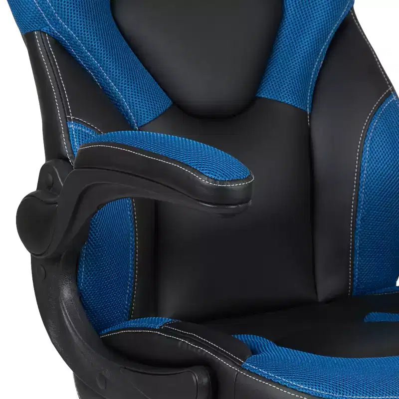 Chaise de bureau ergonomique réglable pivotante pour PC, style course