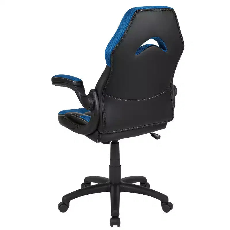 Chaise de bureau ergonomique réglable pivotante pour PC, style course
