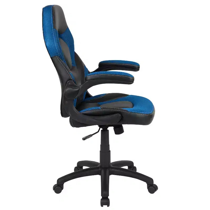 Chaise de bureau ergonomique réglable pivotante pour PC, style course