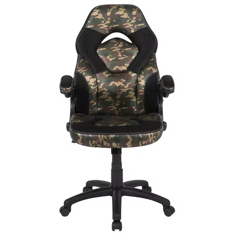Chaise de bureau ergonomique réglable pivotante pour PC, style course