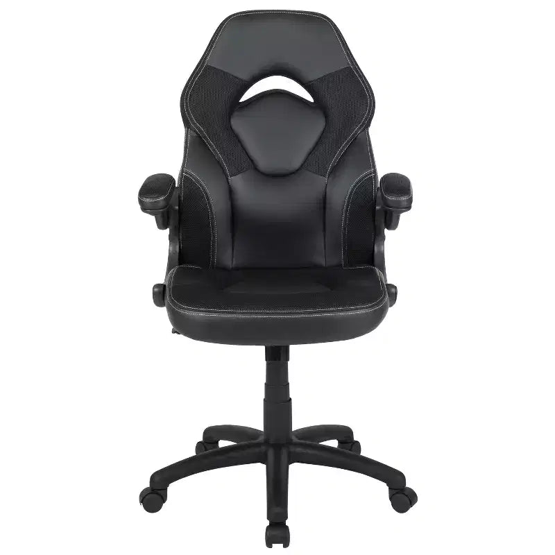 Chaise de bureau ergonomique réglable pivotante pour PC, style course
