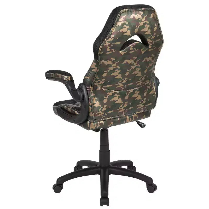 Chaise de bureau ergonomique réglable pivotante pour PC, style course