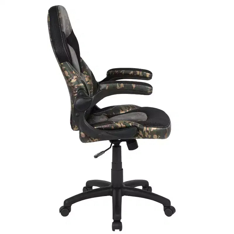 Chaise de bureau ergonomique réglable pivotante pour PC, style course
