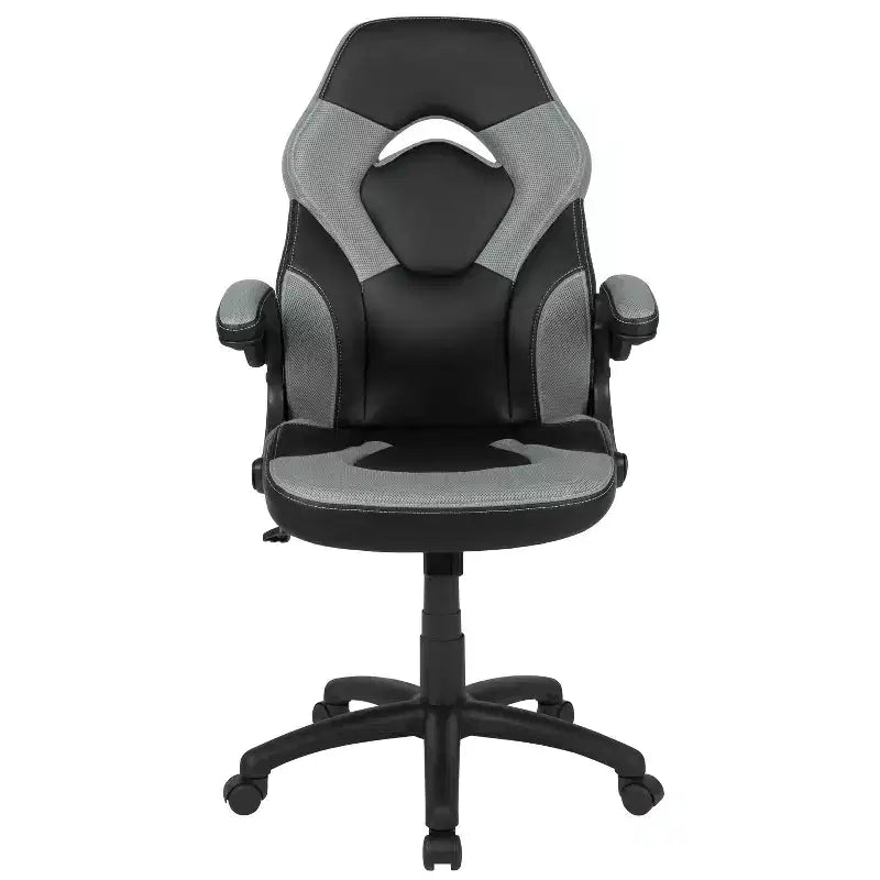 Chaise de bureau ergonomique réglable pivotante pour PC, style course