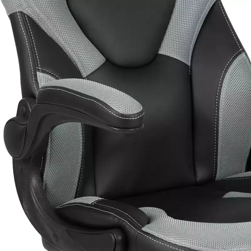 Chaise de bureau ergonomique réglable pivotante pour PC, style course