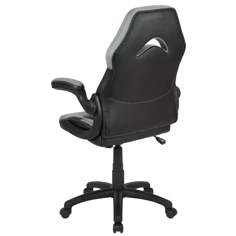 Chaise de bureau ergonomique réglable pivotante pour PC, style course