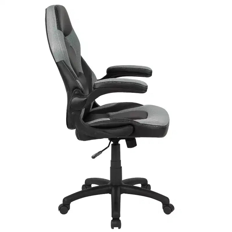 Chaise de bureau ergonomique réglable pivotante pour PC, style course