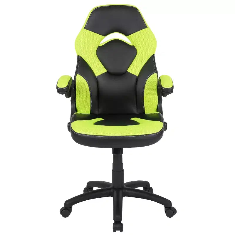Chaise de bureau ergonomique réglable pivotante pour PC, style course