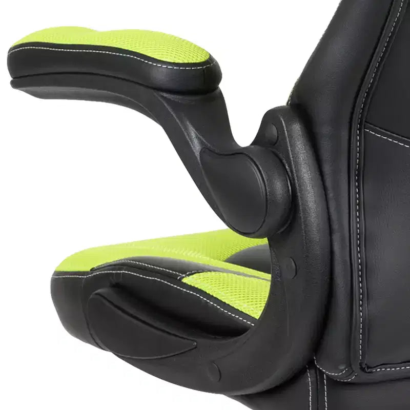 Chaise de bureau ergonomique réglable pivotante pour PC, style course