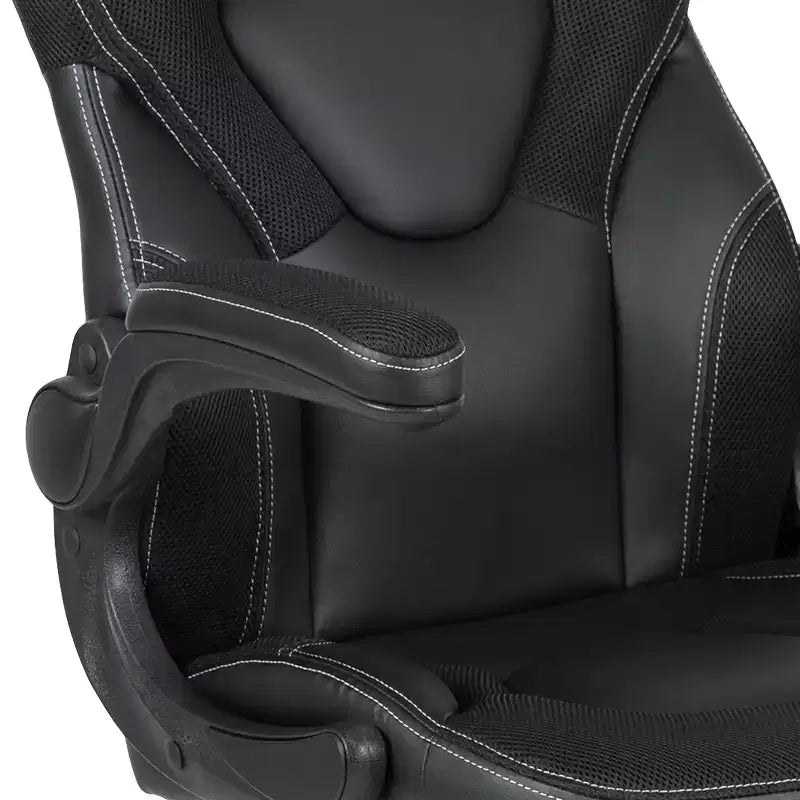 Chaise de bureau ergonomique réglable pivotante pour PC, style course