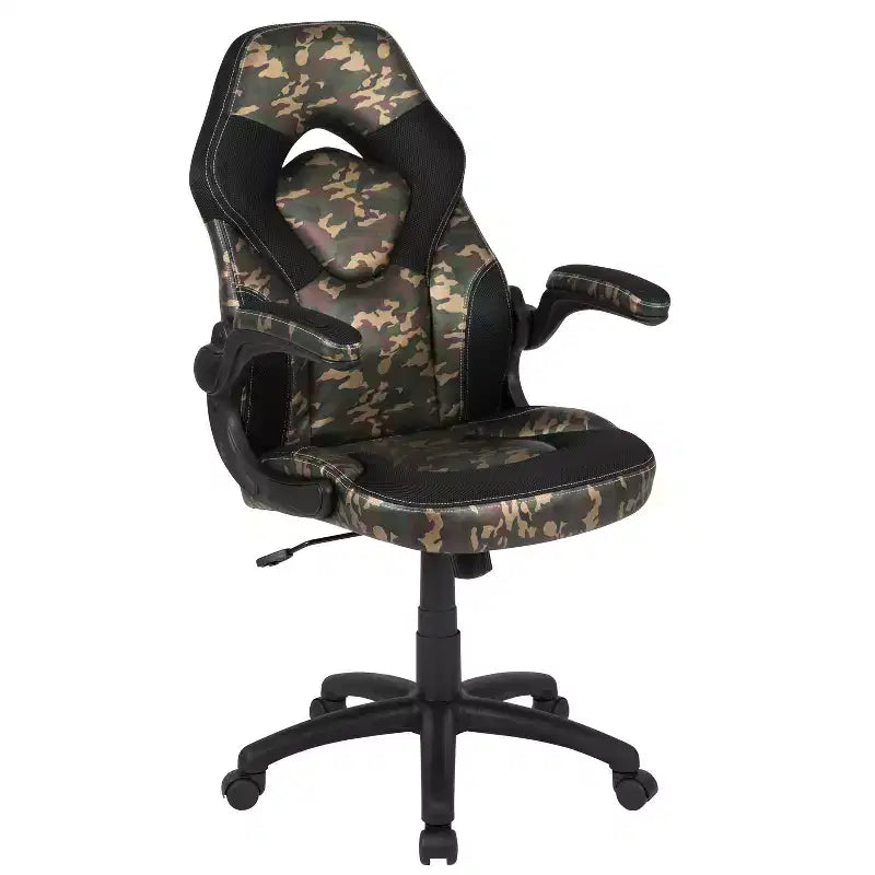 Chaise de bureau ergonomique réglable pivotante pour PC, style course