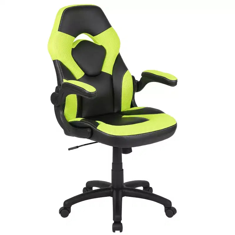 Chaise de bureau ergonomique réglable pivotante pour PC, style course