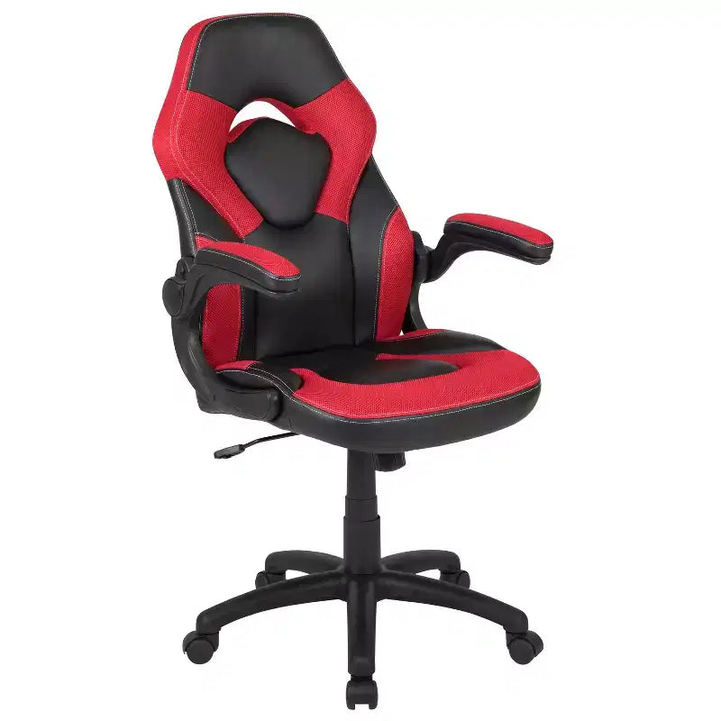 Chaise de bureau ergonomique réglable pivotante pour PC, style course