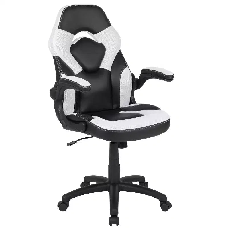 Chaise de bureau ergonomique réglable pivotante pour PC, style course