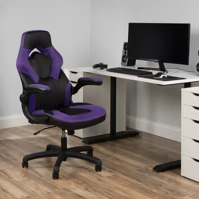 Chaise de jeu ergonomique avec accoudoirs relevables