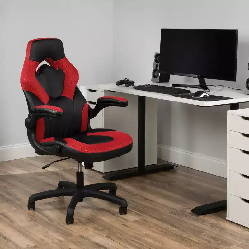 Chaise de jeu ergonomique avec accoudoirs relevables