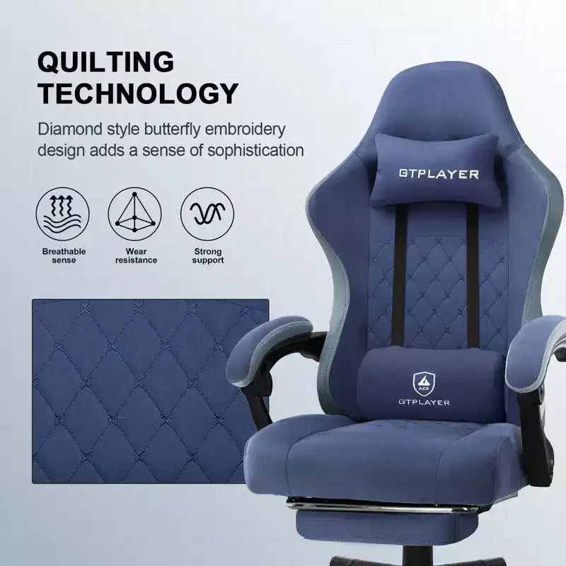 Chaise de Bureau Gaming en Tissu
